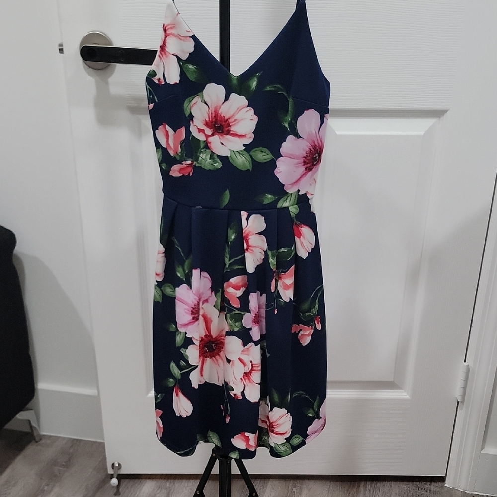 Monteau Navy and Pink Dress